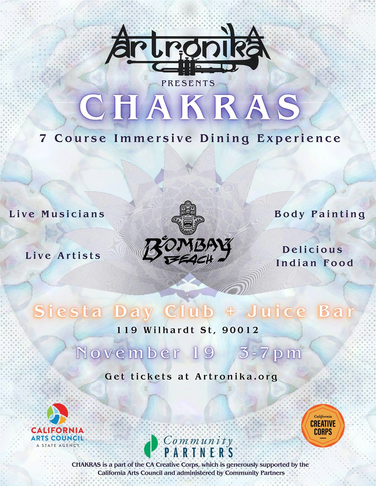 CHAKRAS - 7 course Immersive Indian Dining Experience with Live Music + Art