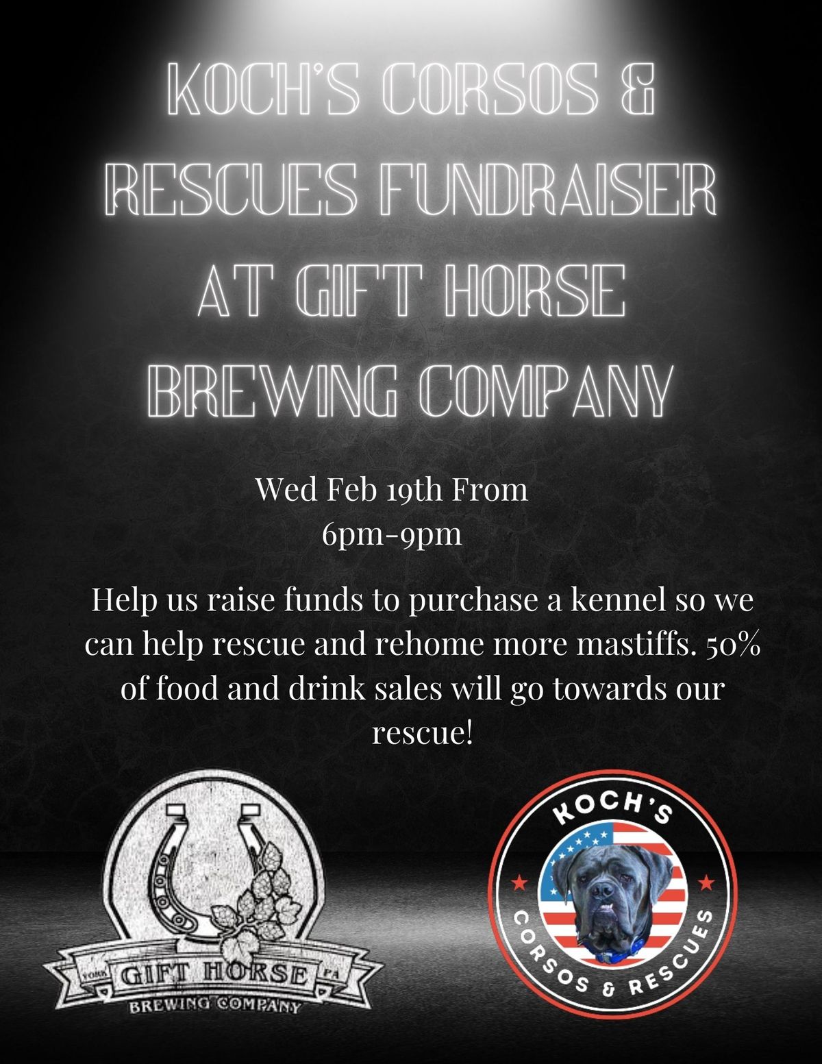 Fundraiser for Koch's Corsos & Rescues