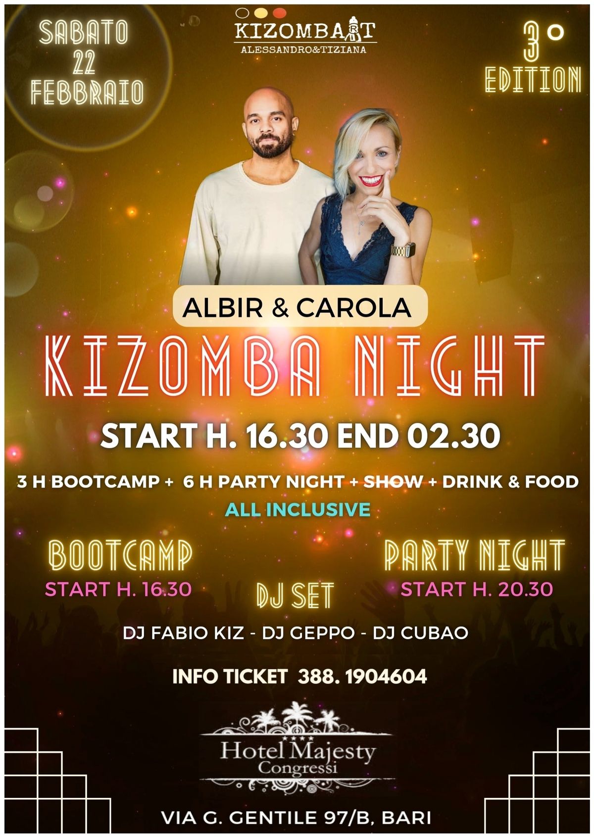 \ud83d\udca5 KIZOMBA NIGHT 3\u00b0Edition \ud83d\udca5   \u2728    with ALBIR & CAROLA\u2728