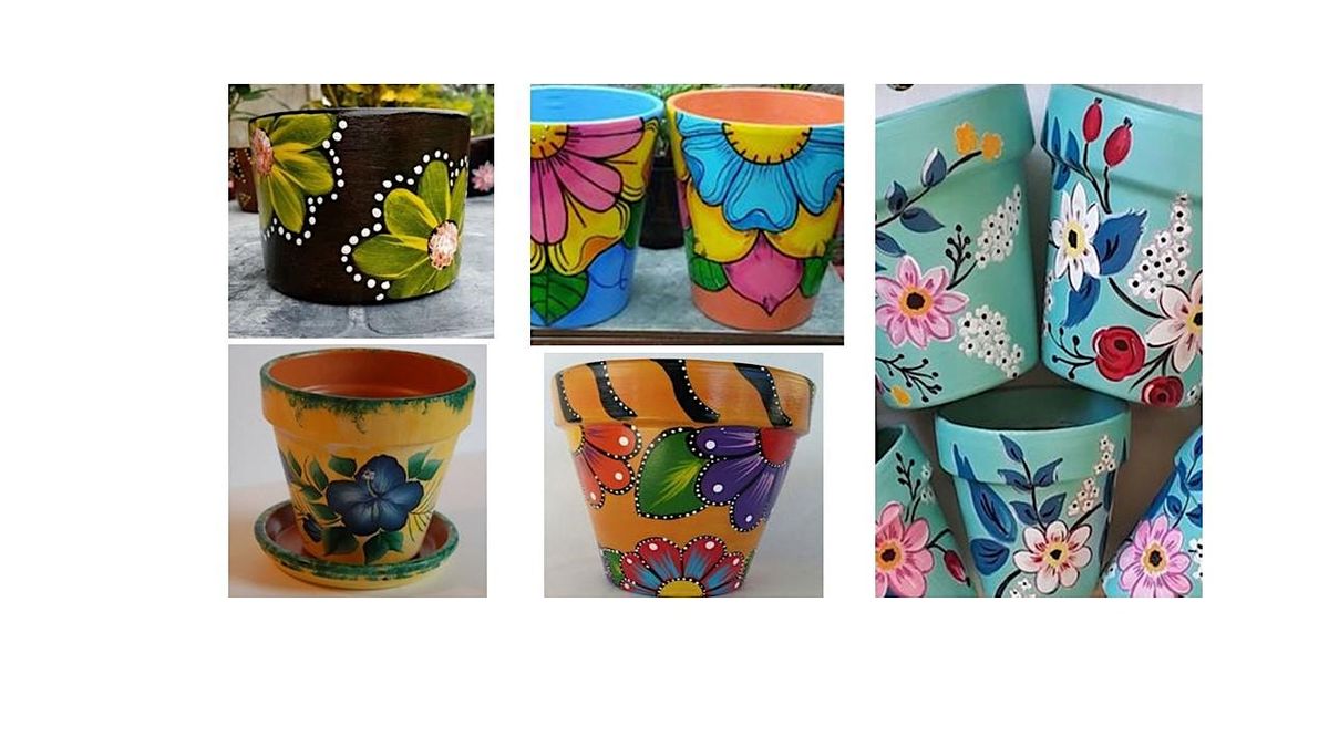 PAINTED FLOWER POTS