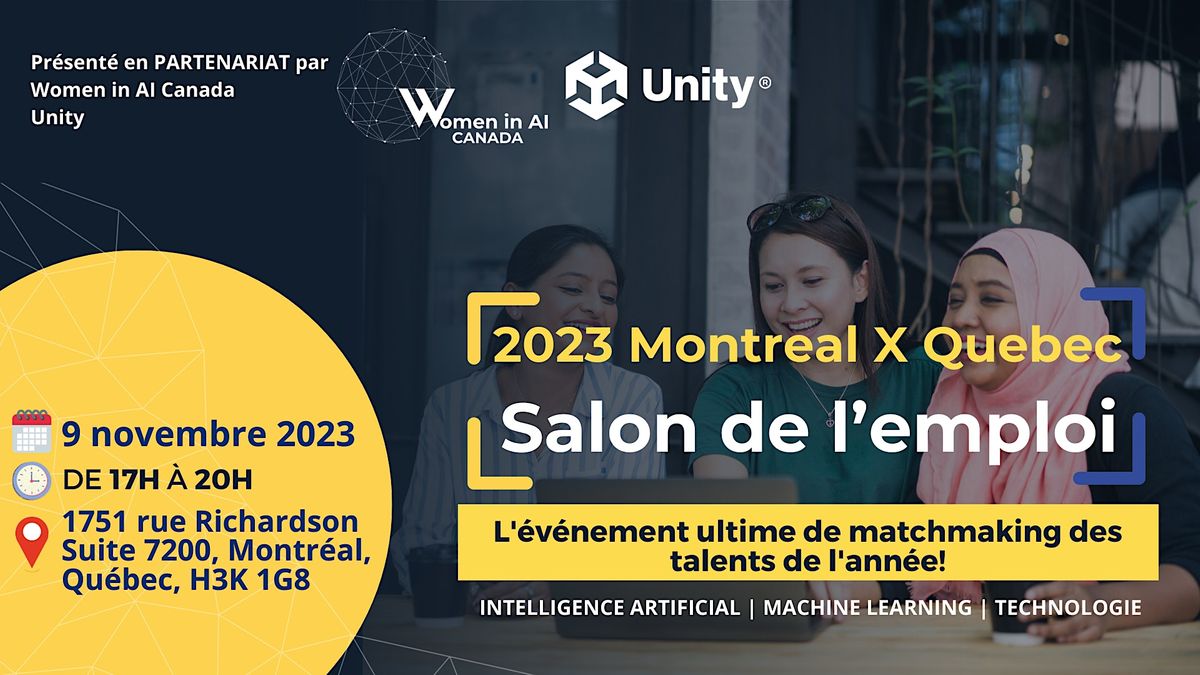 2023 Montreal X Quebec City Women In AI In-Person Career Fair