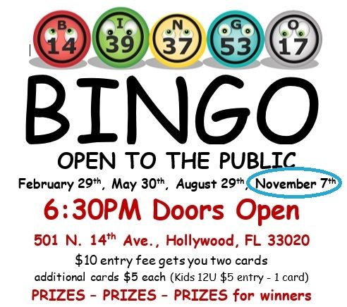 BINGO - Open to the Public