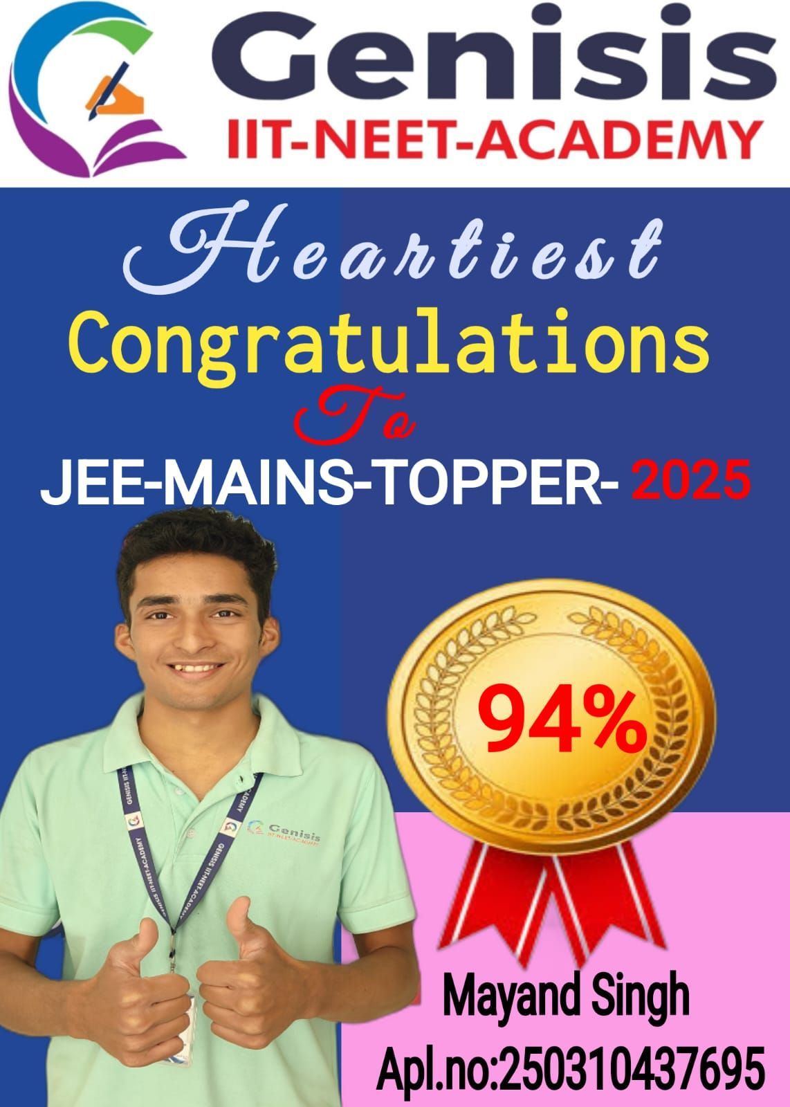 Genisis IIT-NEET Academy's JEE Topper Celebration