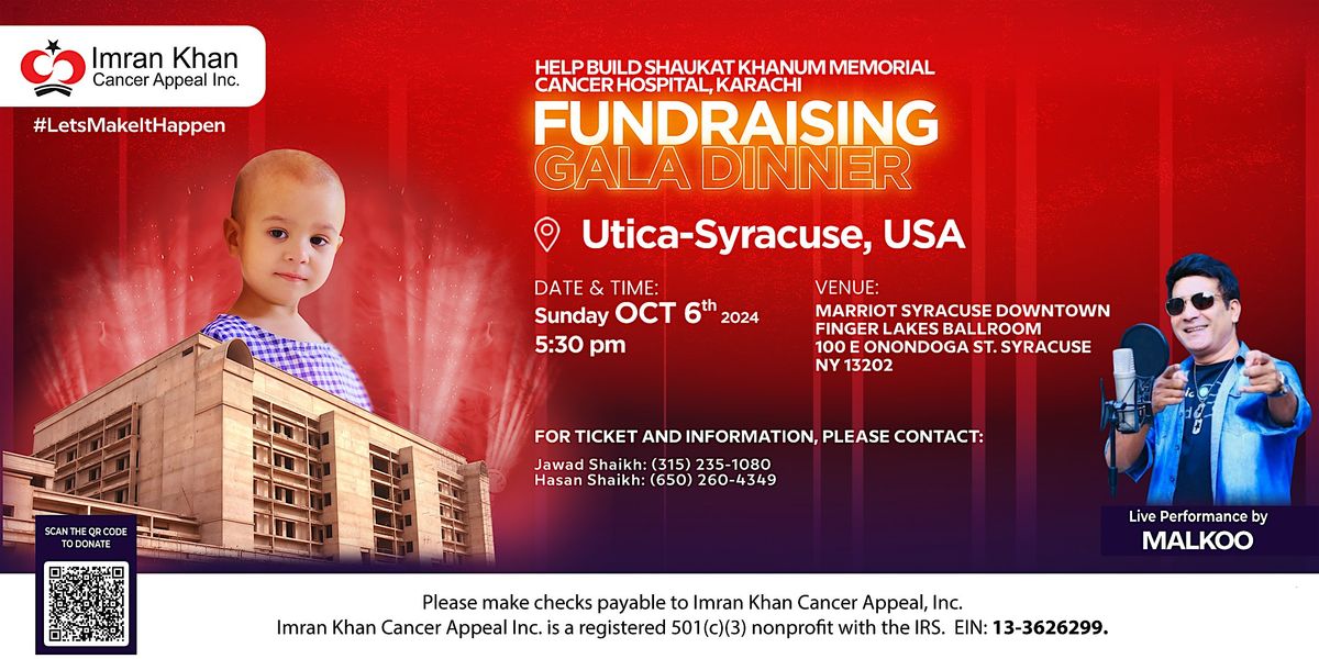 Shaukat Khanum Fundraising Gala Dinner in Utica-Syracuse, USA