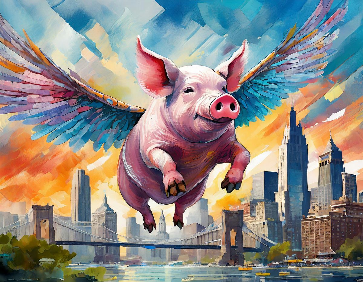 Cincinnati Flying Pig Paint and Sip in Northside Cincinnati
