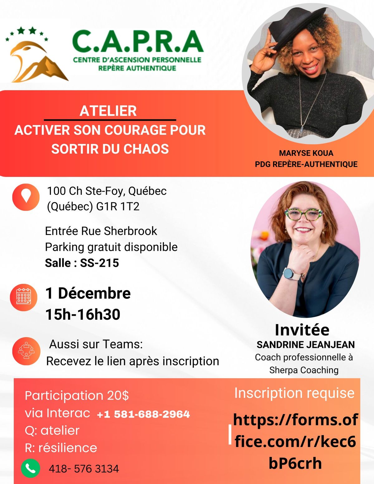 Atelier: Activer son courage pour sortir du chaos 