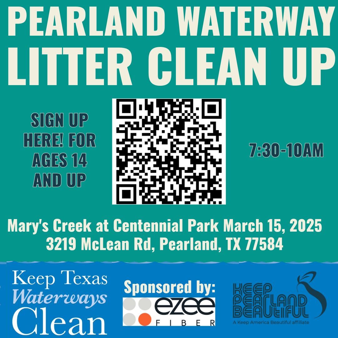 Pearland Waterway Litter Clean Up