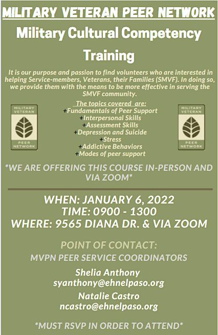 MVPN: Military Cultural Competency Training