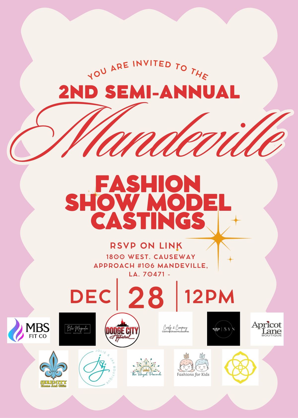 Mandeville Fashion Show Season 2 \u2014 Castings round 2 