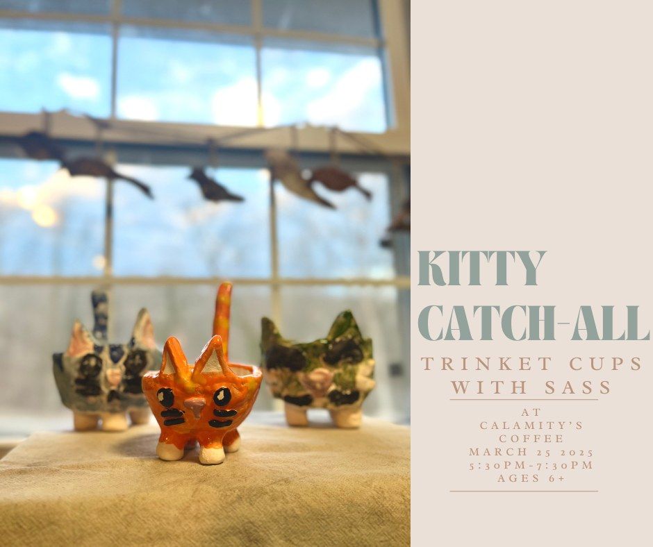 Kitty Catch-All Pottery Trinket Cup