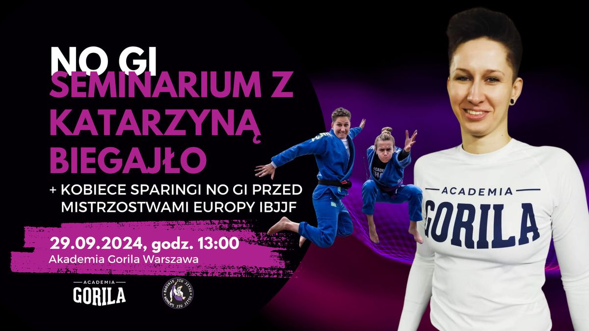 Seminarium NO GI z Katarzyn\u0105 Biegaj\u0142o + Kobiece Sparingi NO GI przed ME IBJJF