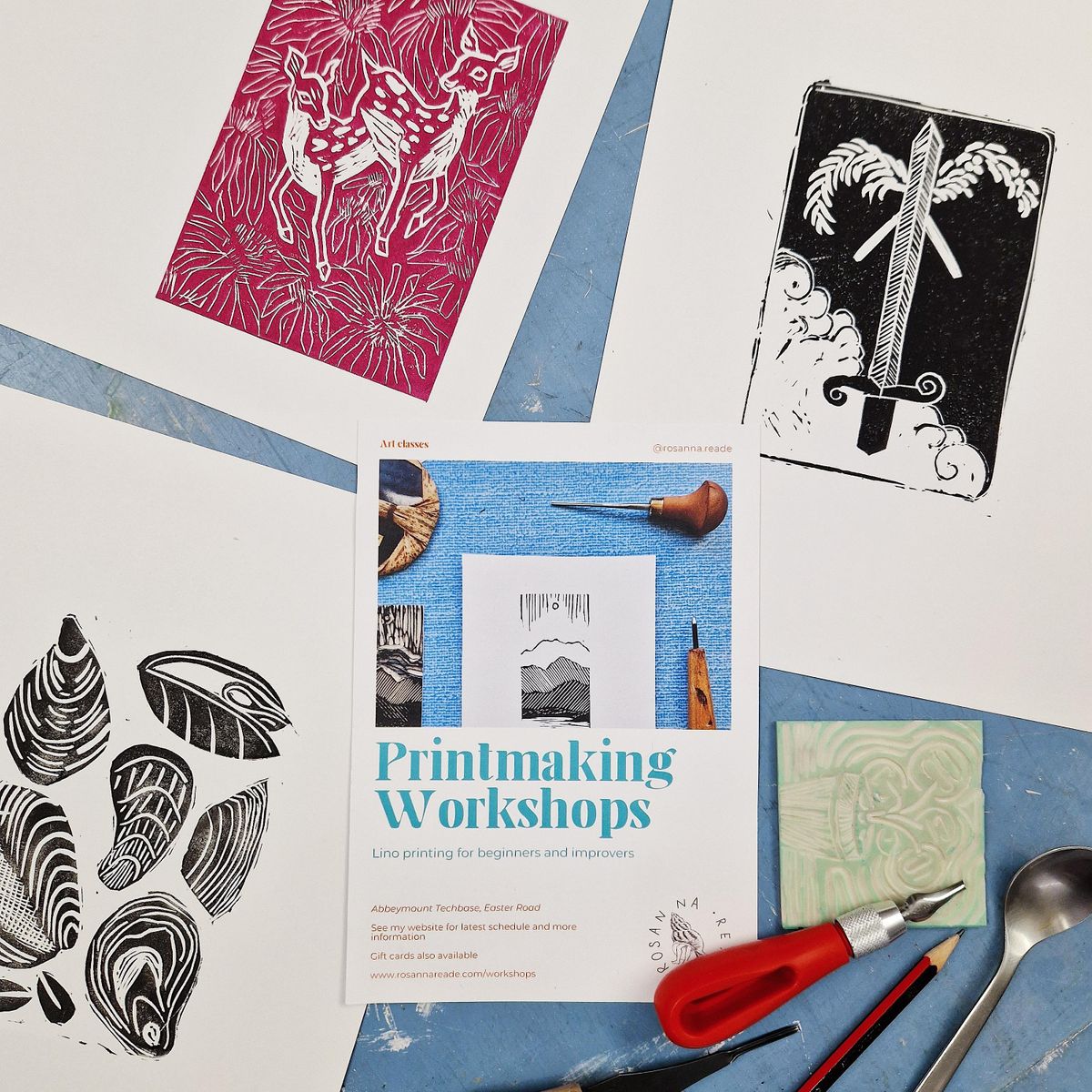 Lino printing for beginners - art workshop