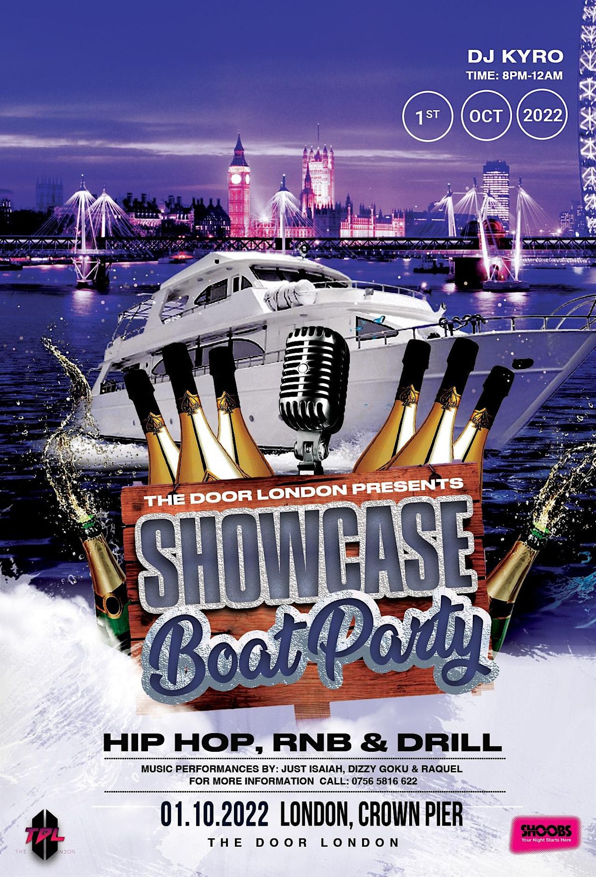 TDL Showcase x Boat party, Crown Pier, London, 1 October to 2 October