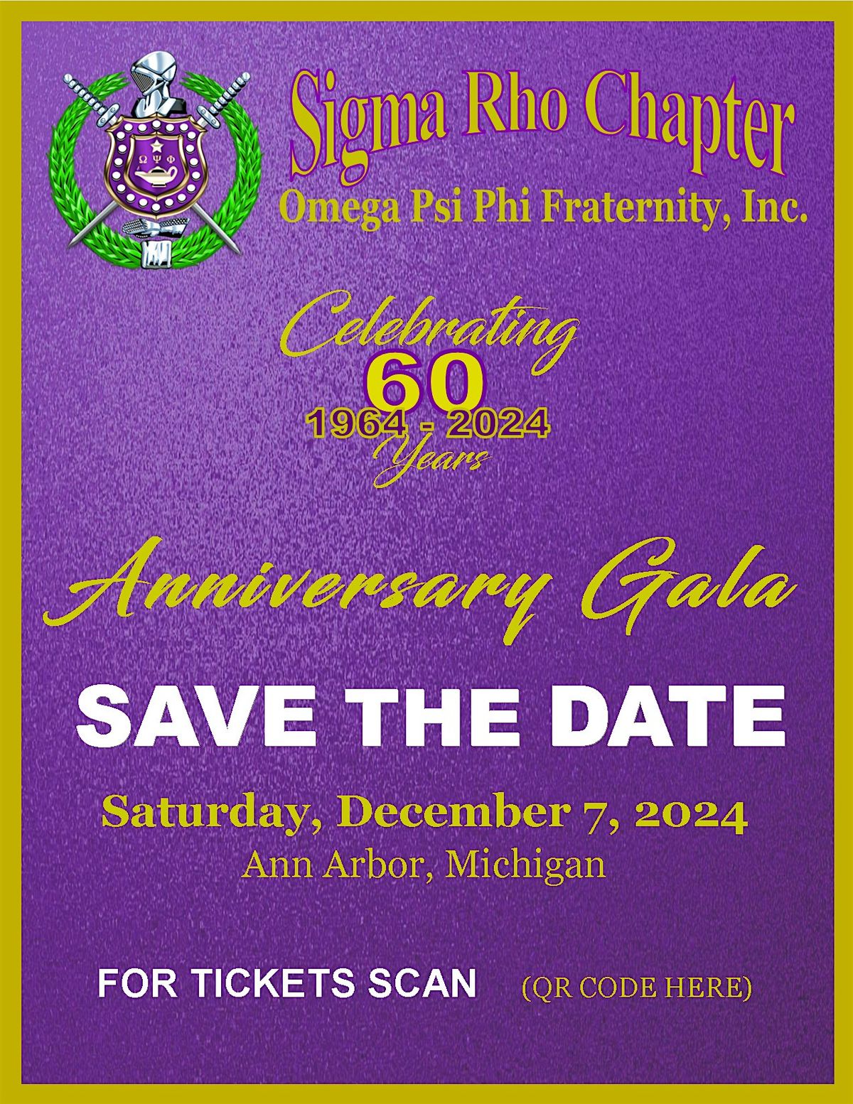 Sigma Rho Chapter of Omega Psi Phi Fraternity 60th Anniversary Gala