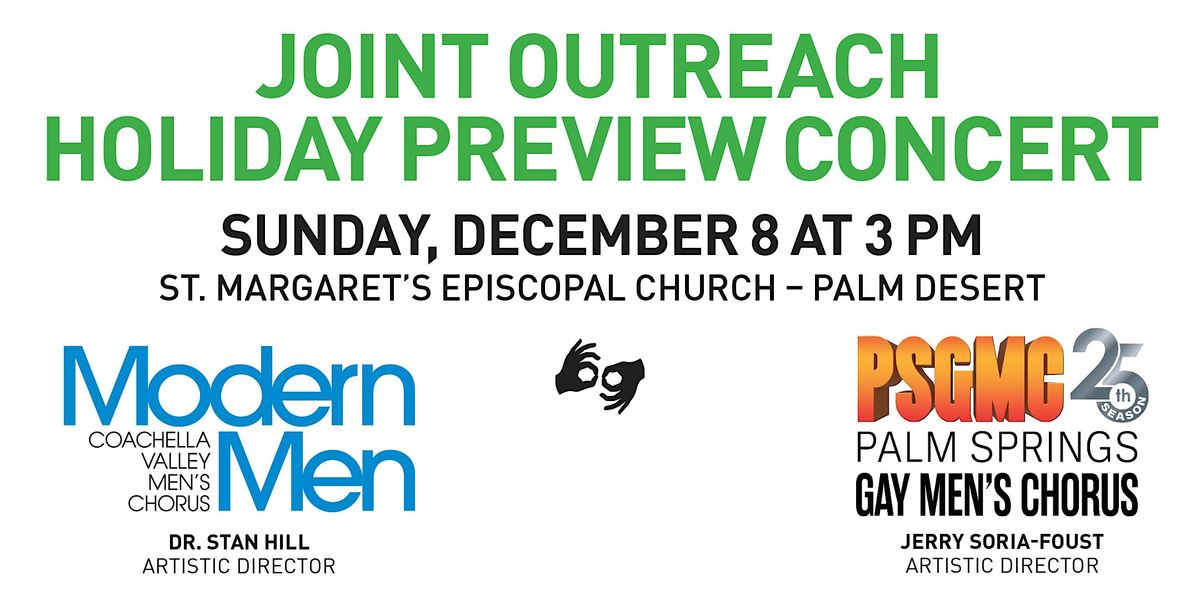 Joint Holiday Preview - Modern Men and Palm Springs Gay Men's Chorus