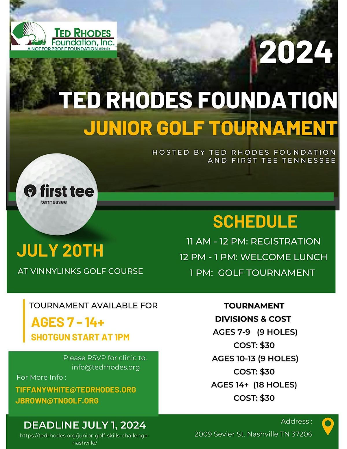 2024 Ted Rhodes Junior Golf Tournament - Nashville
