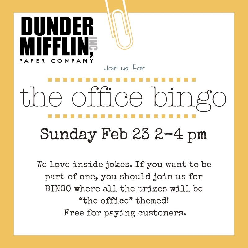 The Office Themed Bingo