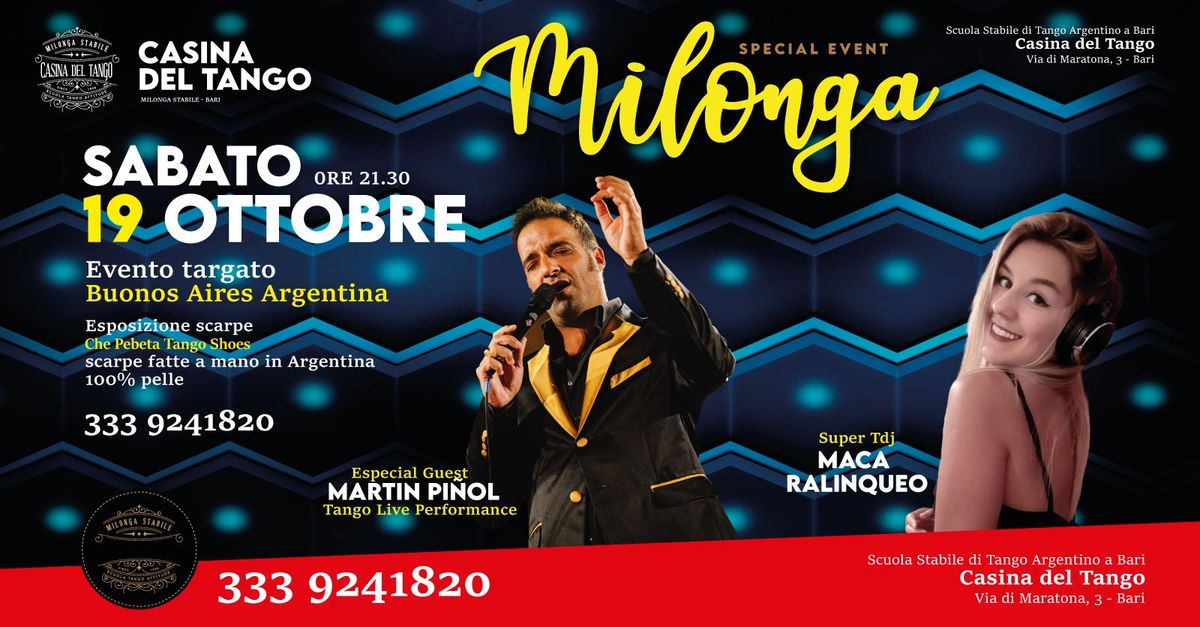 GRAN MILONGA CON MARTIN PI\u00d1OL TANGO EN VIVO E TDJ MACA (ARGENTINA)