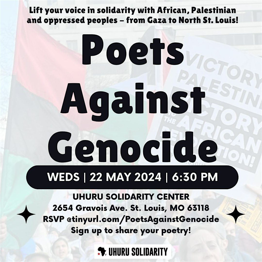 Poets Against Genocide Open Mic Night