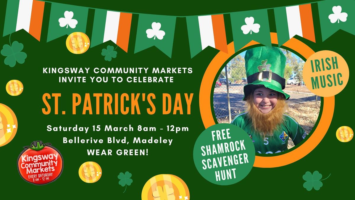 St Patrick's Day at Kingsway Community Markets - Sat 15 March