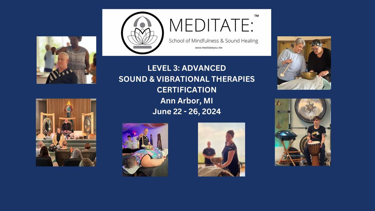 Ann Arbor, MI - Level 3: Advanced Sound & Vibrational Therapies 5-Day Course