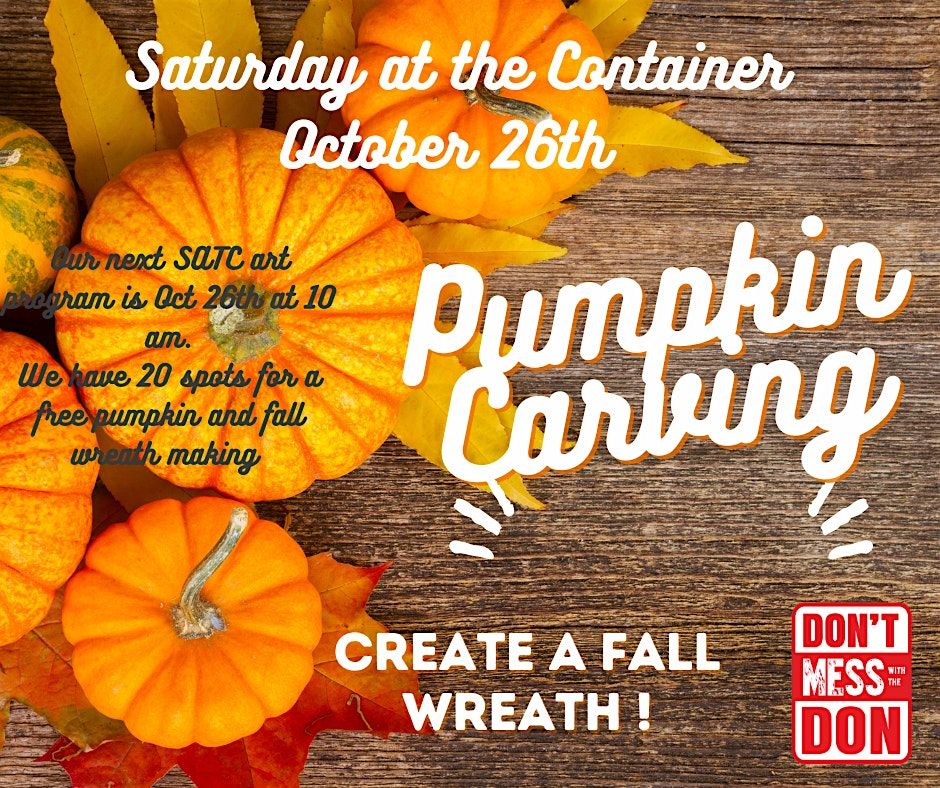 Pumpkin carving and fall wreath making