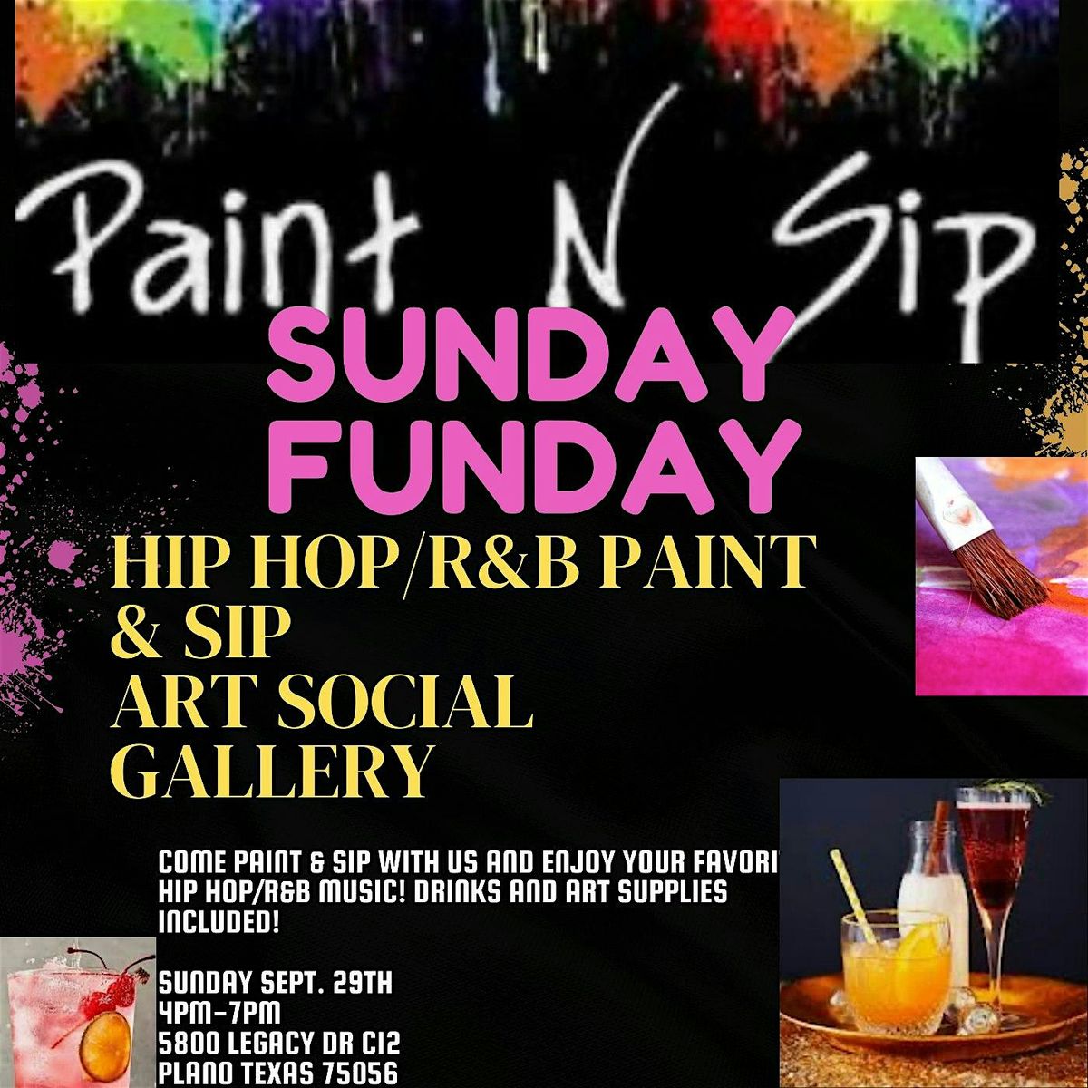 Sunday Funday Paint & Sip HipHop\/R&B