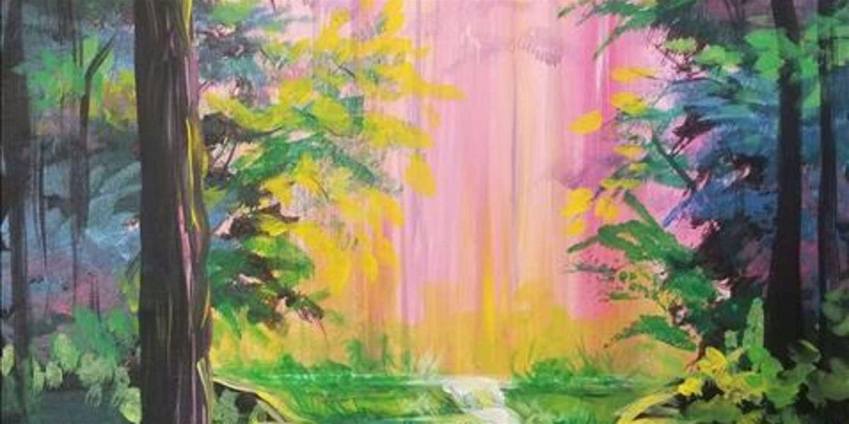 Purple Afternoon Jungle Vista - Paint and Sip by Classpop!\u2122