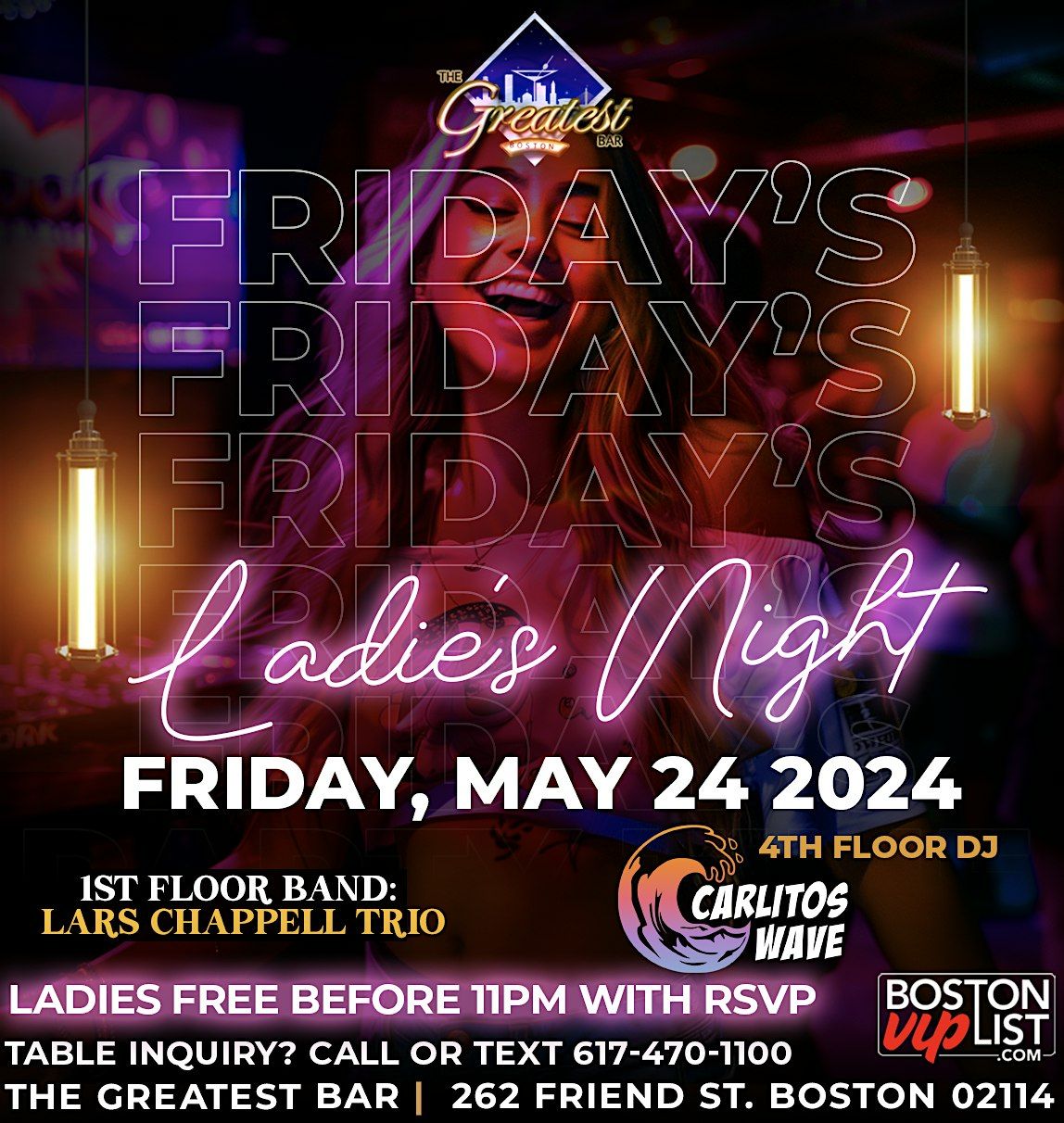 Ladies Night @ The Greatest Bar (Ladies FREE Before 11PM with RSVP)