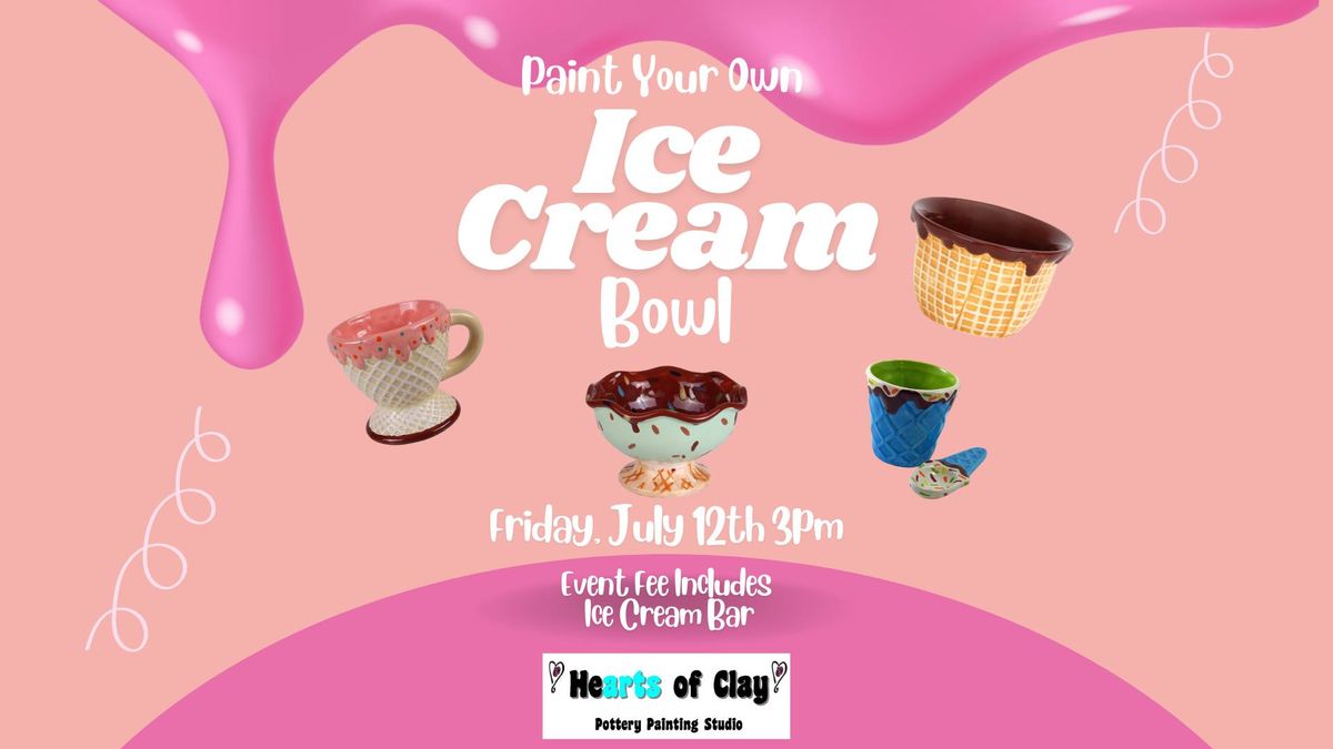 Paint Your Own Ice Cream Bowl