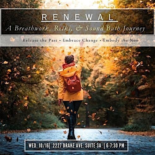 RENEWAL: A Breathwork, Reiki, & Sound Bath Journey