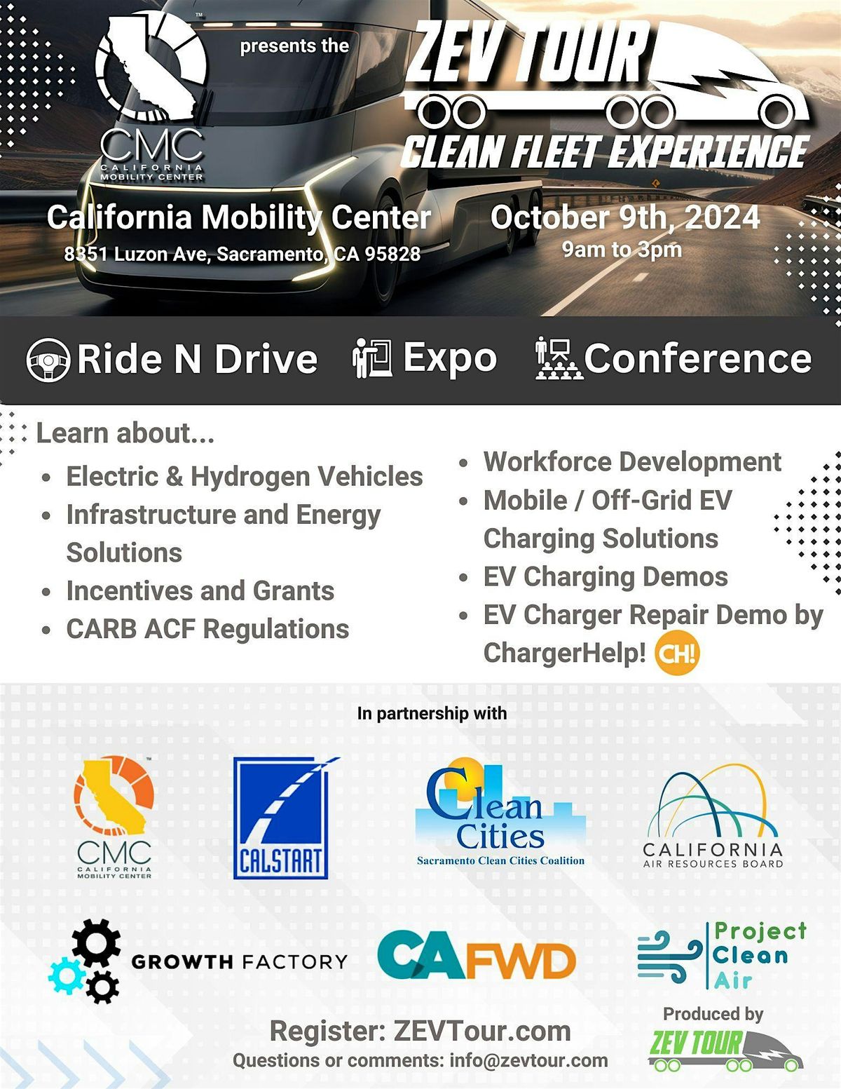 California Mobility Center presents the ZEV TOUR - Clean Fleet Experience