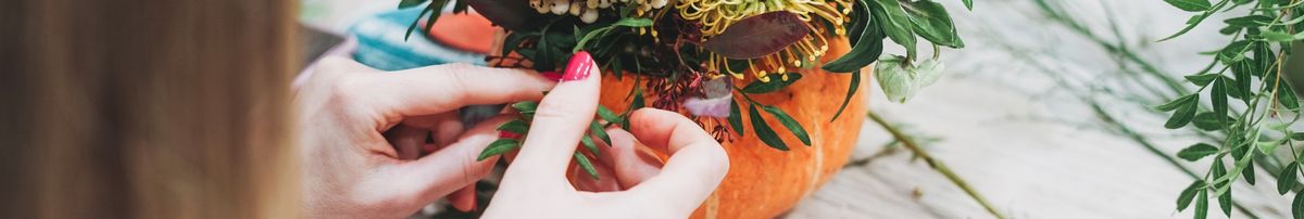 Make an Autumn Pumpkin Arrangement workshop