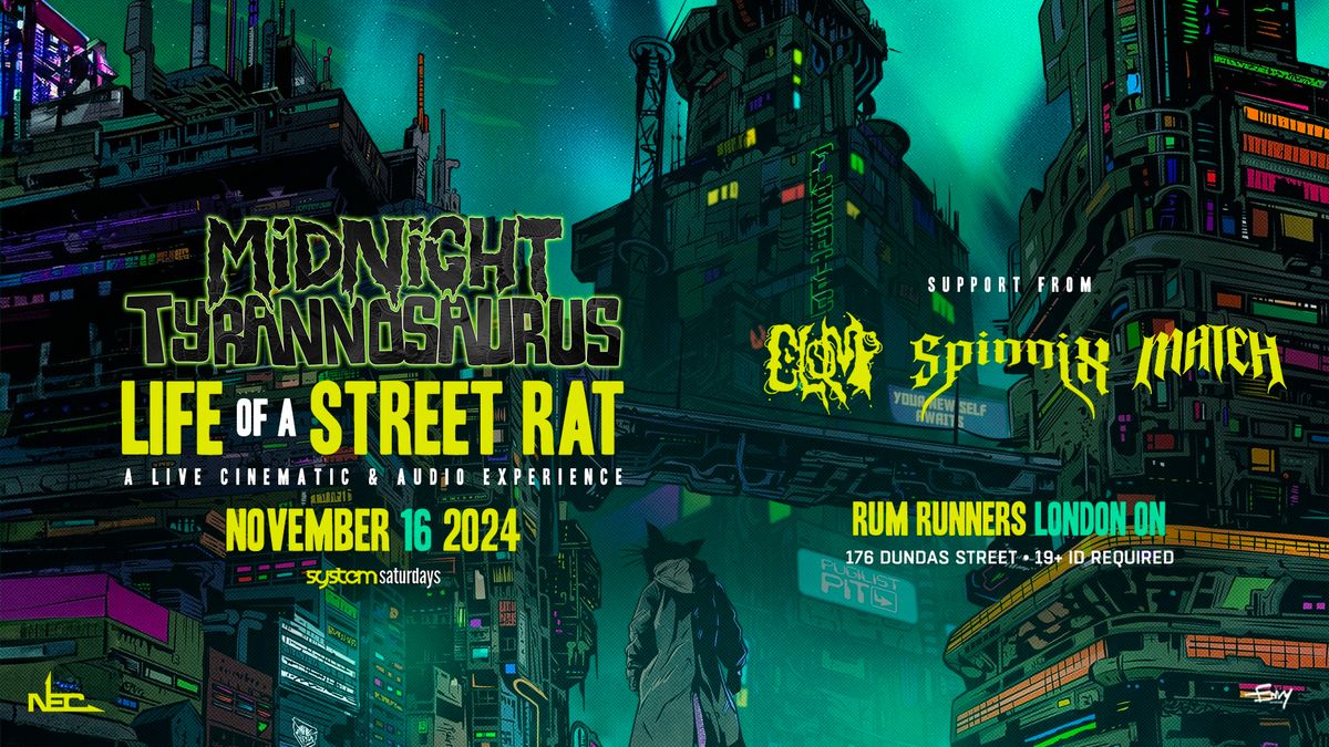 MIDNIGHT TYRANNOSAURUS "Life of a Street Rat" Tour