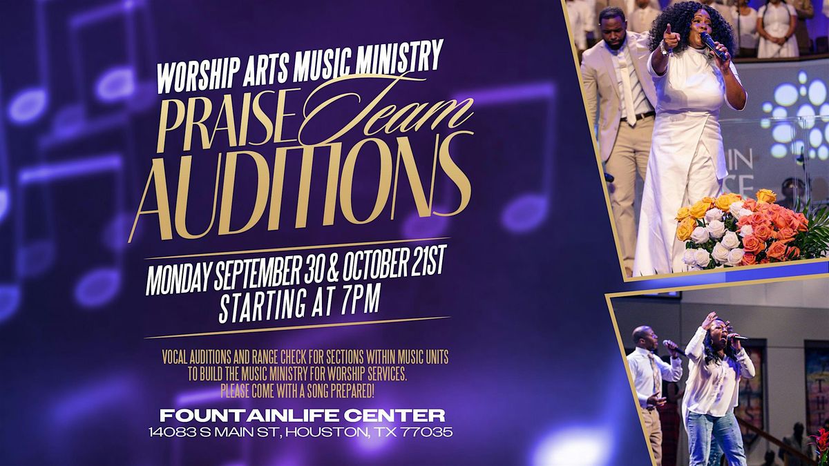 Worship Arts Ministry Music Auditions