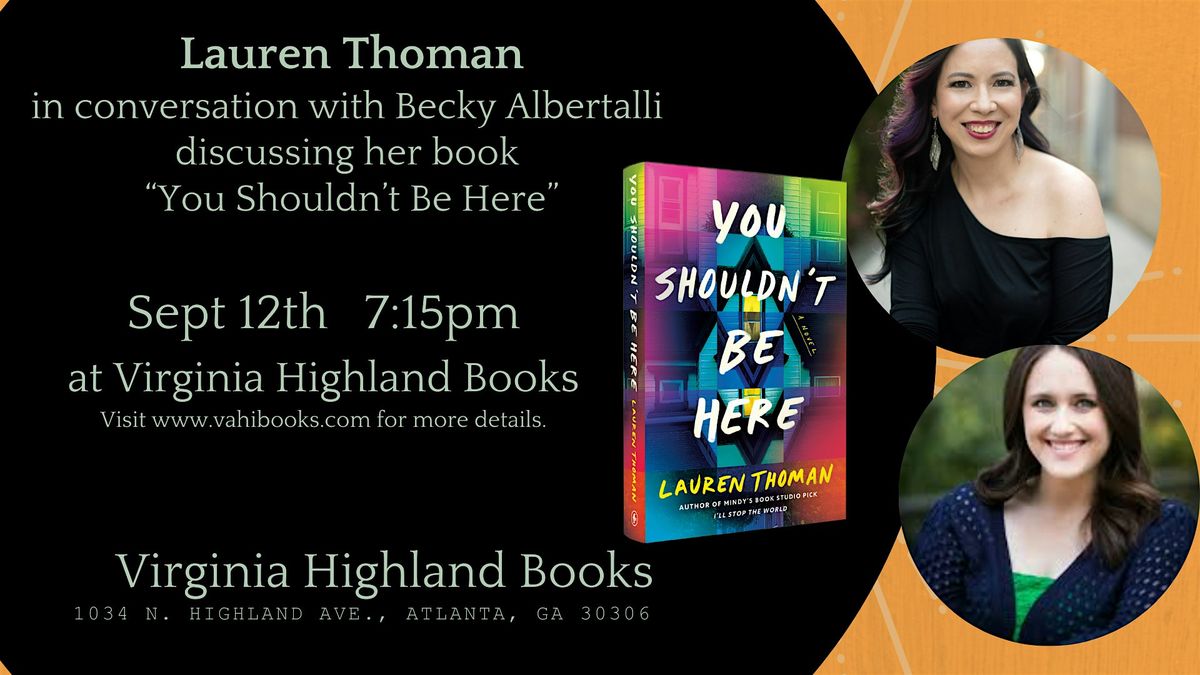 An Evening with Lauren Thoman in Conversation with Becky Albertalli