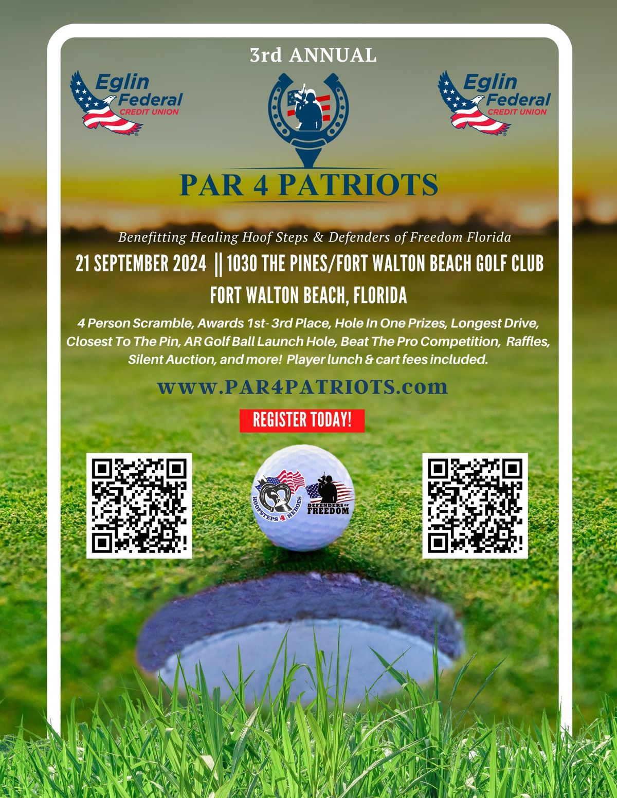3rd Annual PAR 4 PATRIOTS Charity Golf Tournament