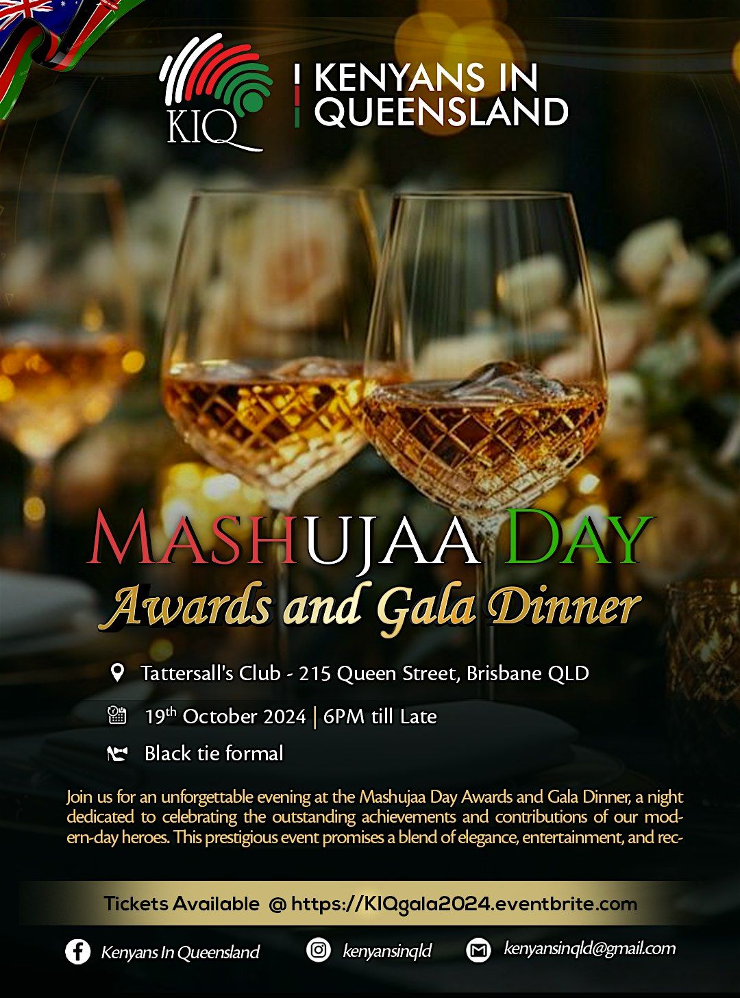 Kenyans in Queensland Mashujaa Day Awards and Gala Dinner