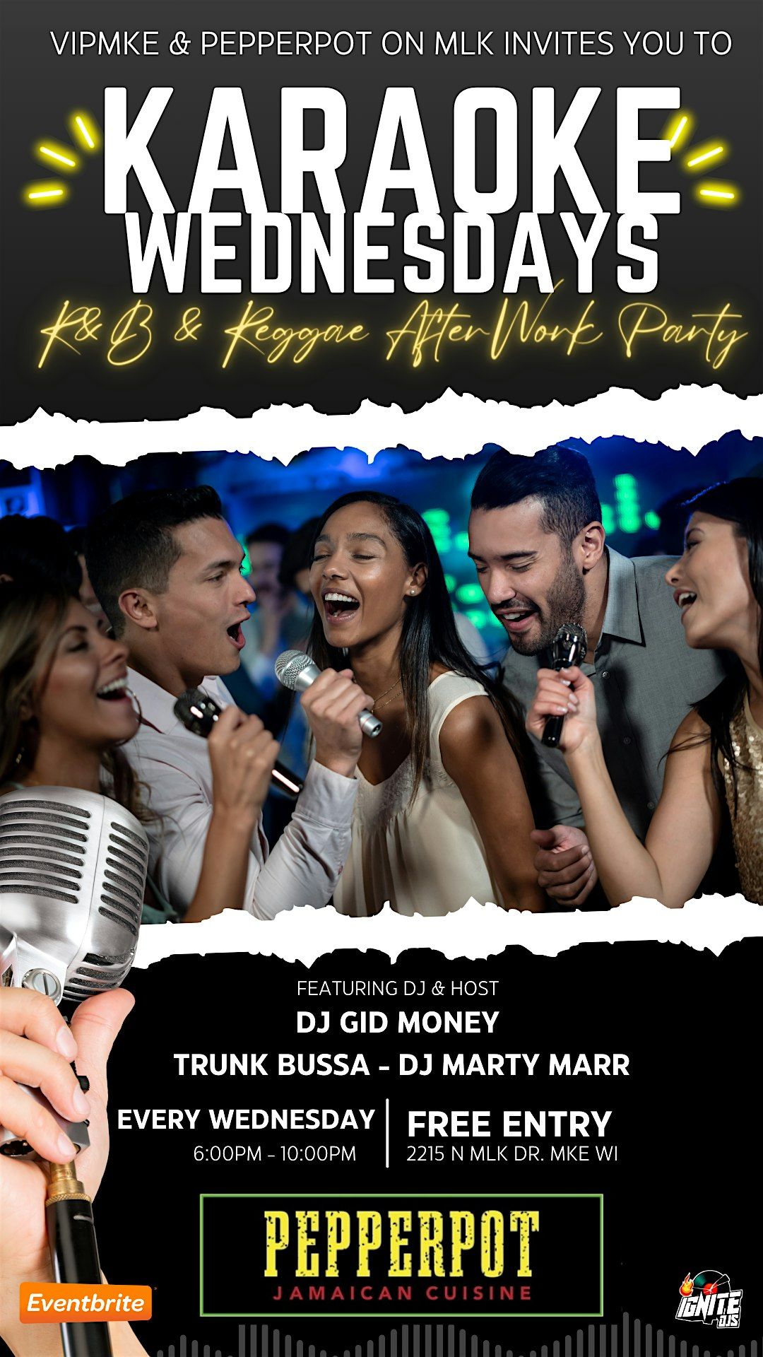 KARAOKE WEDNESDAYS AT PEPPERPOT ON MLK