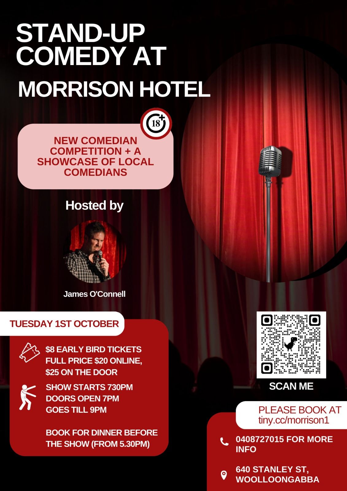 Stand-up comedy at Morrison Hotel (including New Comedian Competition)