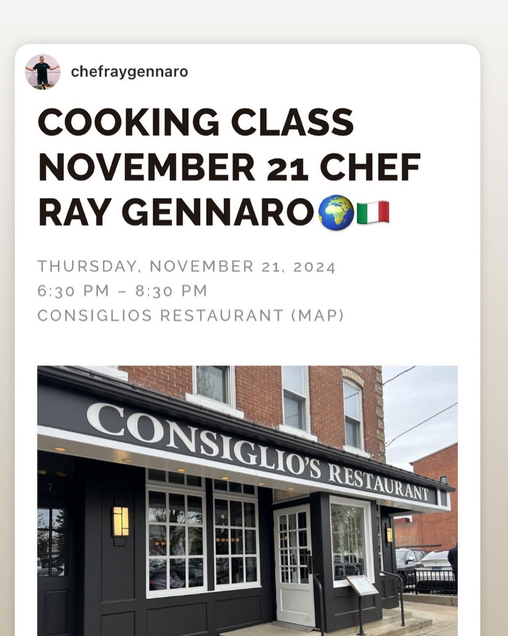 New Cooking Class