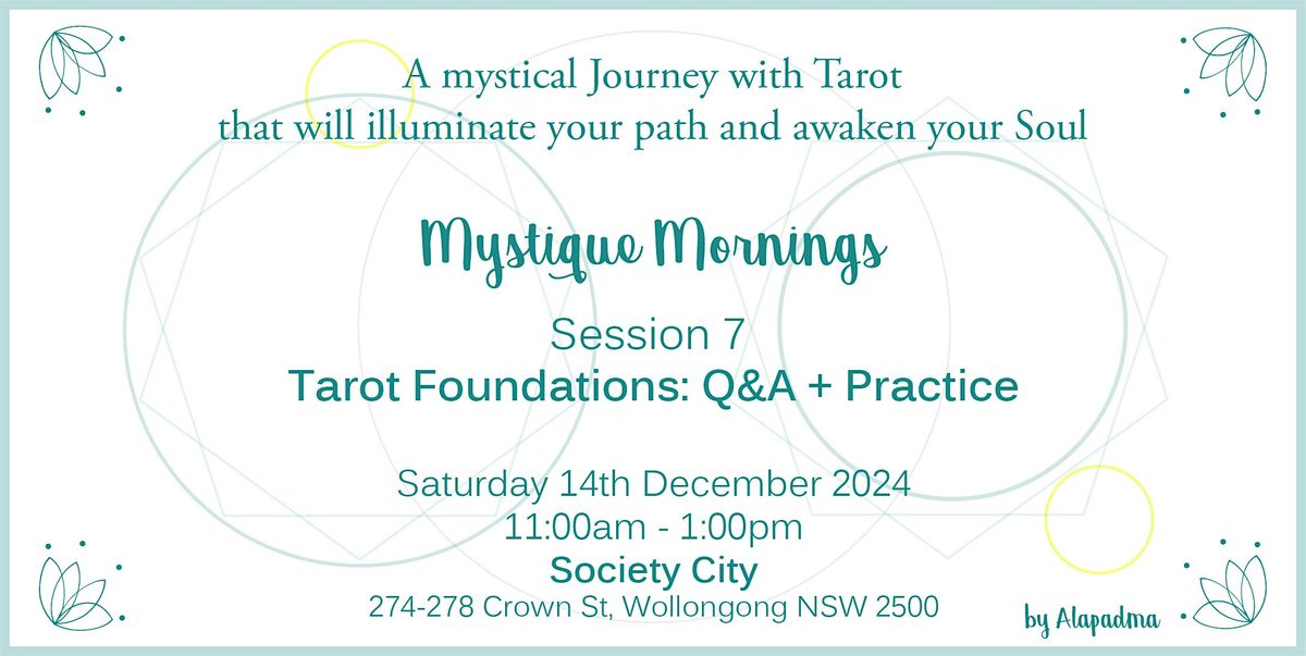 Mystique Mornings Tarot Foundations: Q&A + Practice