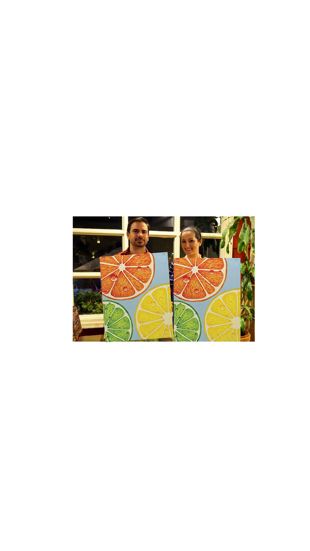 Slices of Citrus- Canvas bachelorette party - paint with Marian