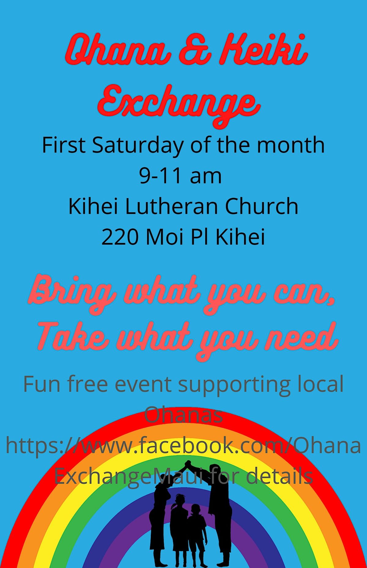 'Ohana & Keiki Exchange Sign Ups