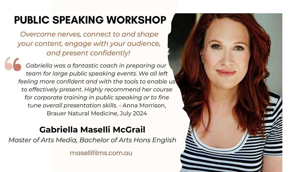 PUBLIC SPEAKING WORKSHOP - CANBERRA