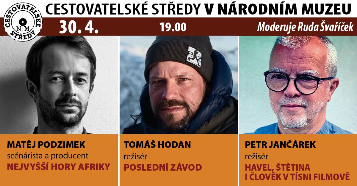 Cestovatelsk\u00e9 st\u0159edy v NM: Mat\u011bj Podzimek, Tom\u00e1\u0161 Hodan, Petr Jan\u010d\u00e1rek