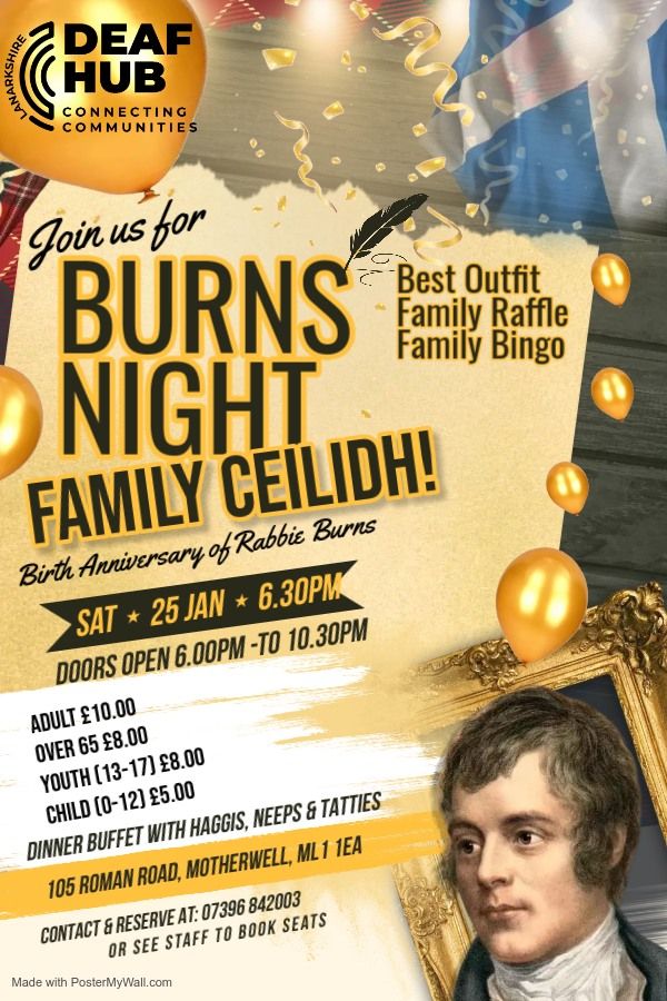 MEMBERS AND FRIENDS EVENT - ROBERT BURNS FAMILY CEILIDH