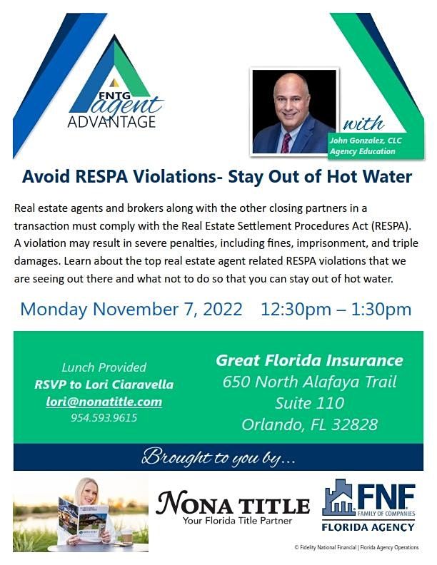 Avoid RESPA Violations - Stay Out of Hot Water