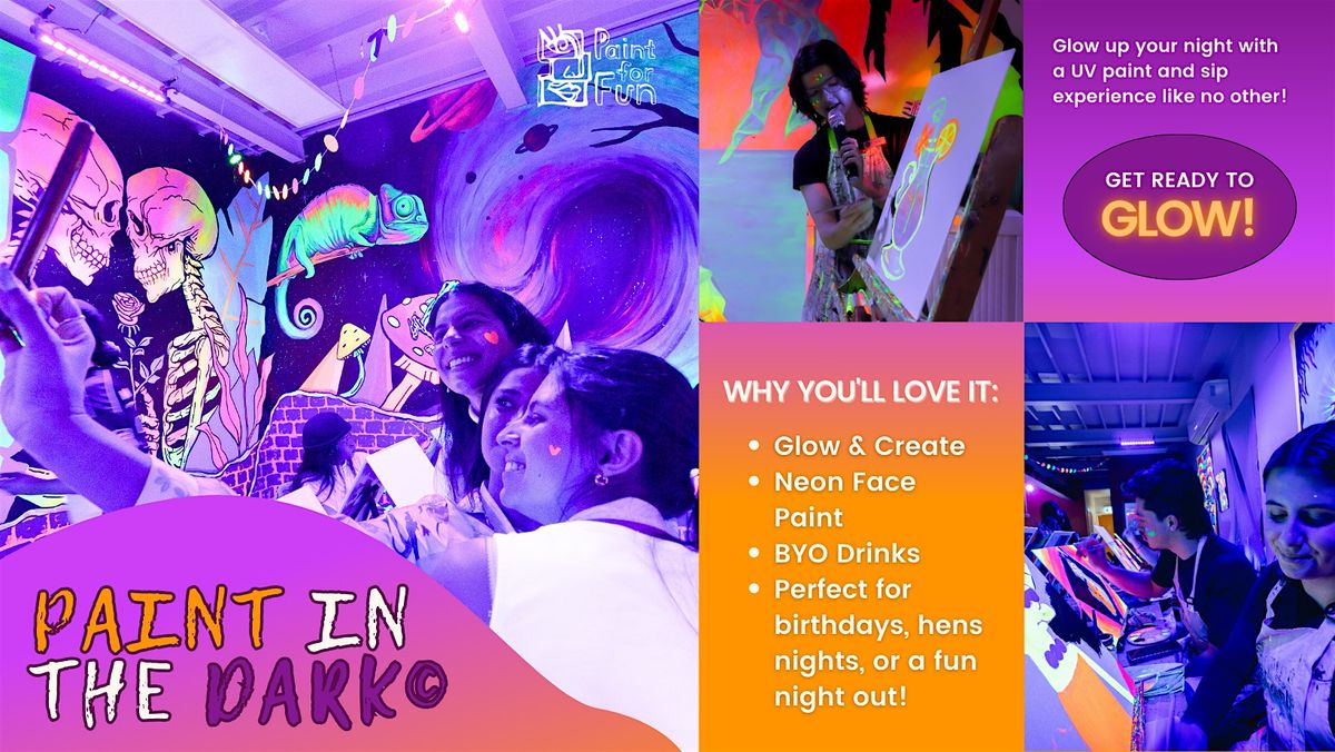 Paint in the Dark\u00a9 for Small Teams UV Light Disco Party