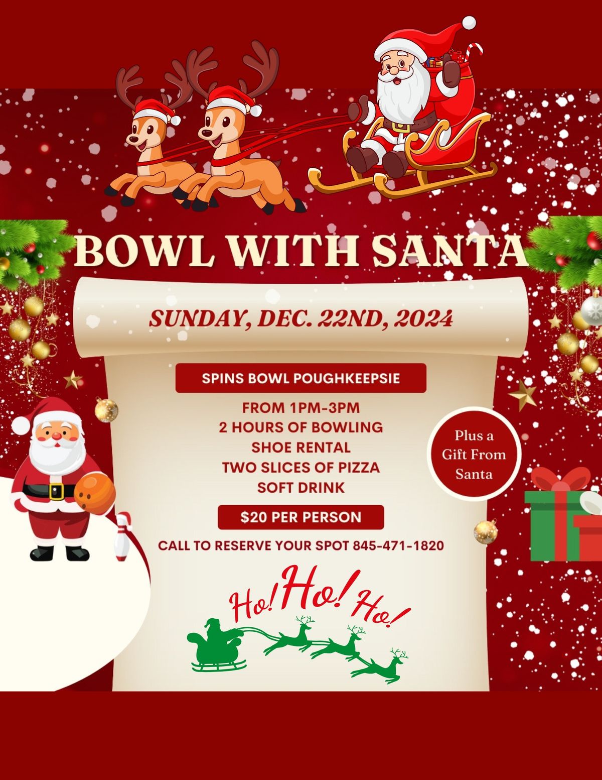 \ud83c\udf85\ud83c\udfb3 Bowl with Santa at Spins Bowl Bowl! \ud83c\udfb3\ud83c\udf85